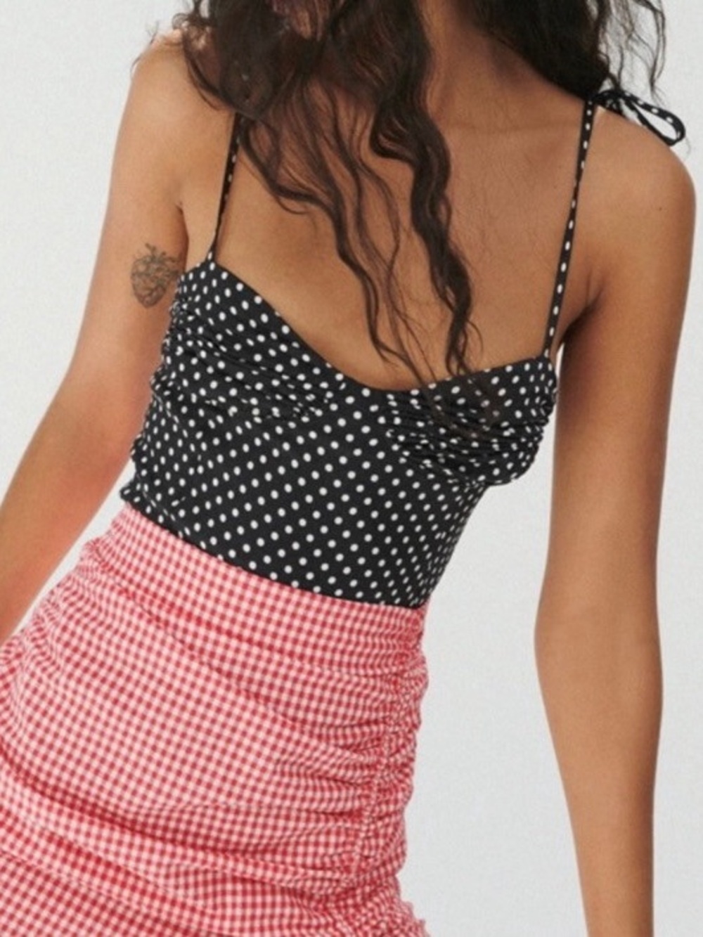 Zara Satin-Effect Polka Dog Bodysuit